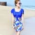 Đồ bơi nữ có tay ngắn trung niên che bụng là bộ đồ bơi người già gầy gò bảo thủ cộng với phân bón XL Bộ đồ bơi One Piece