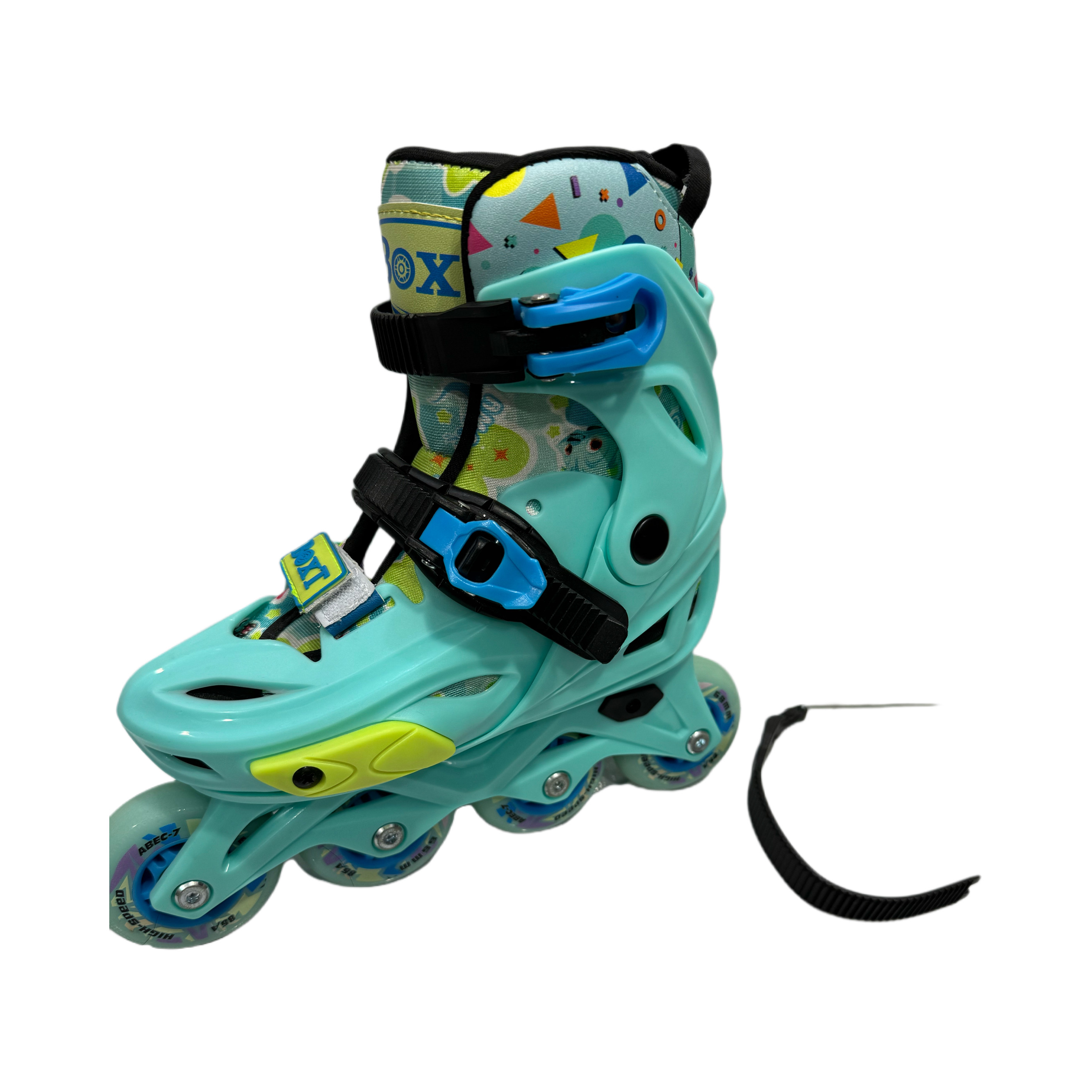 Роликовые коньки для детей 波斯特boxt轮滑鞋俱乐部培训班专业男女儿童旱冰鞋可调锁轮专业轮 DLS