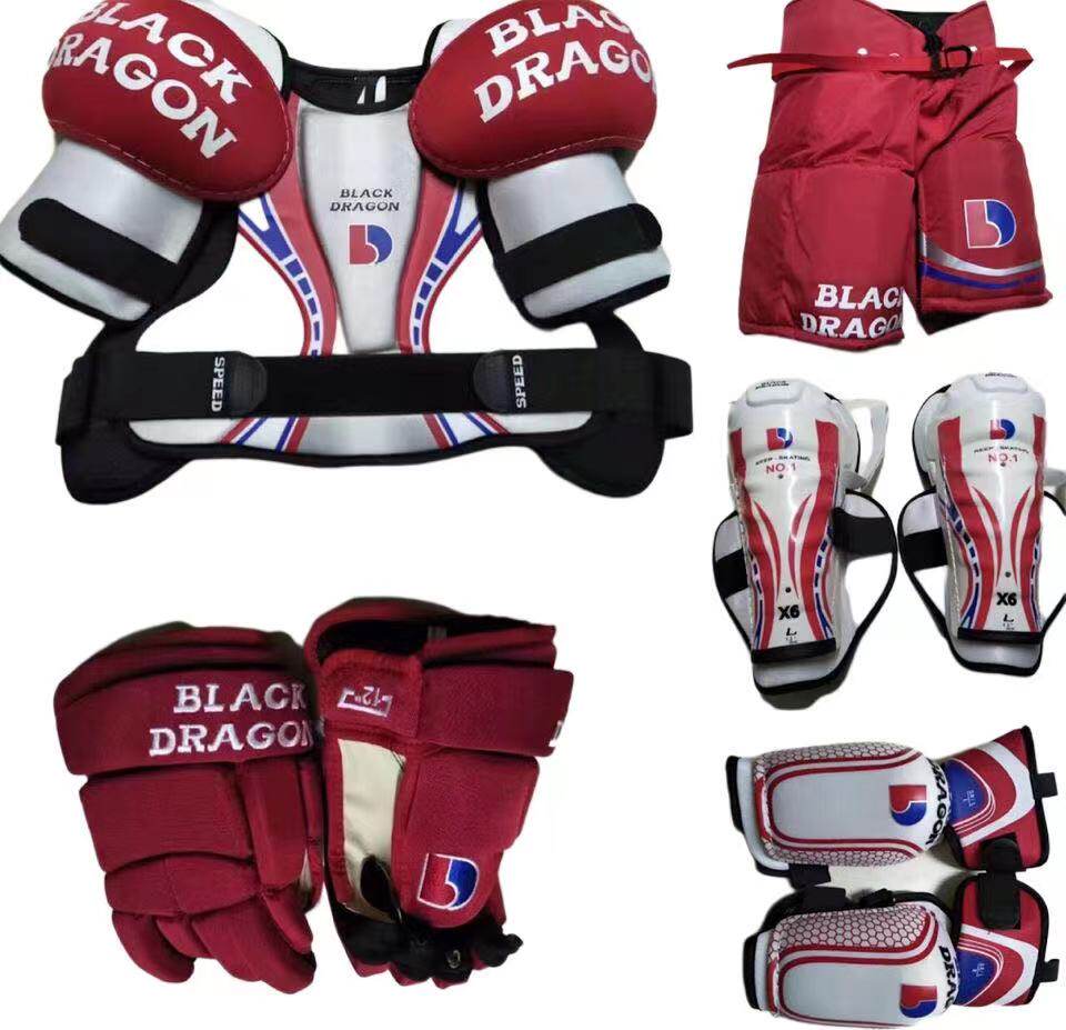 товар из китая 黑龙品牌冰球护具 专业青少年儿童冰球护具 入门级冰球护具 Black Dragon