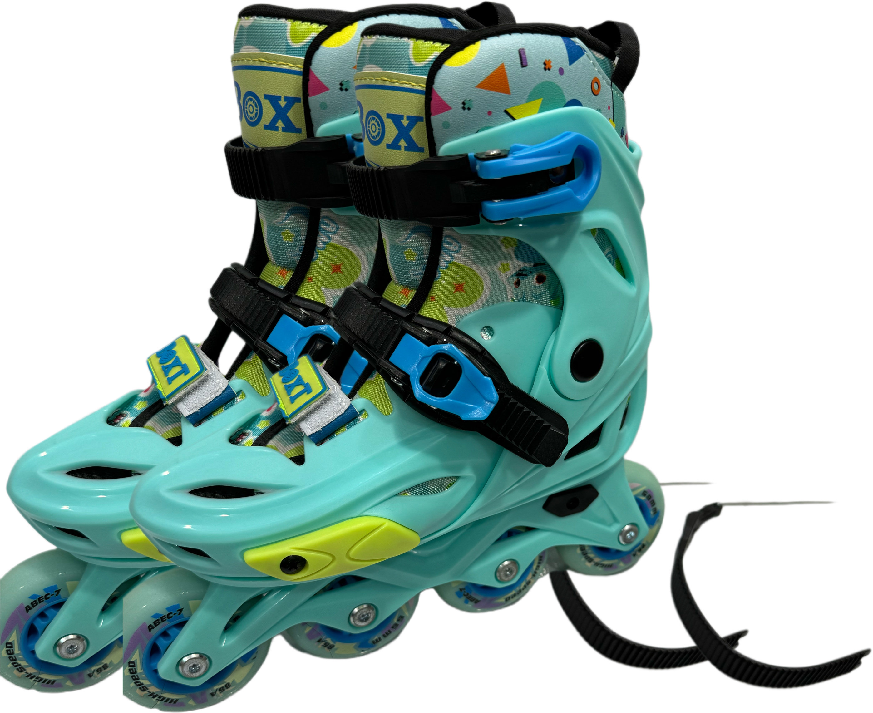 Роликовые коньки для детей 波斯特boxt轮滑鞋俱乐部培训班专业男女儿童旱冰鞋可调锁轮专业轮 DLS