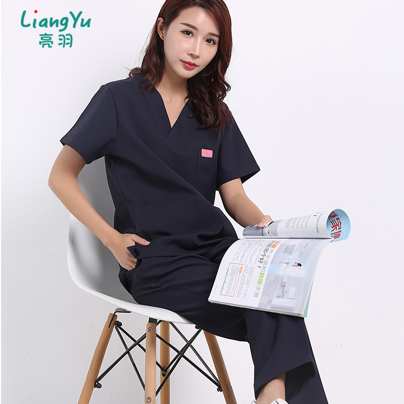 Bright Plume Washcoat Women's Brush Hand Clothing Isolates Oral Beauty Cosmetic Orthopedic Hospital Two Style Suit Short Sleeve Servewear