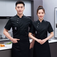 Черный фартук, короткий рукав