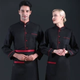 Одежда шеф-повара мужская длинная рукава осенняя и зимняя одежда отель для барбекю отель китайский ресторан столовая кухонная одежда Женщины