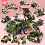 Конструктор, игрушка для мальчиков, интеллектуальный самолет, танк, мелкие частицы