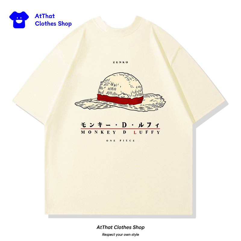 One Piece Merchandise Short-Sleeve T-Shirt, Luffy, Zoro, Loose Round-Neck Student Top