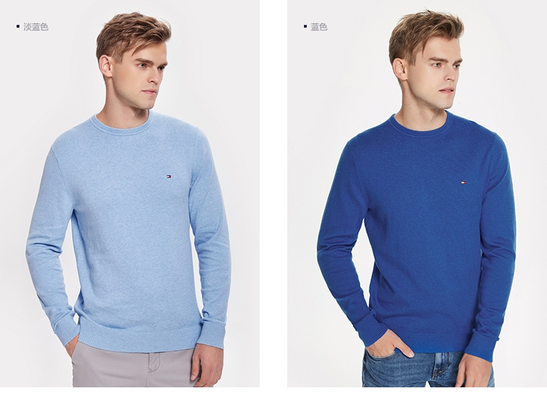 Áo len cổ lọ nam TOMMY HILFIGER 2018 mùa thu và cổ tròn -MW0MW07854OW áo nam