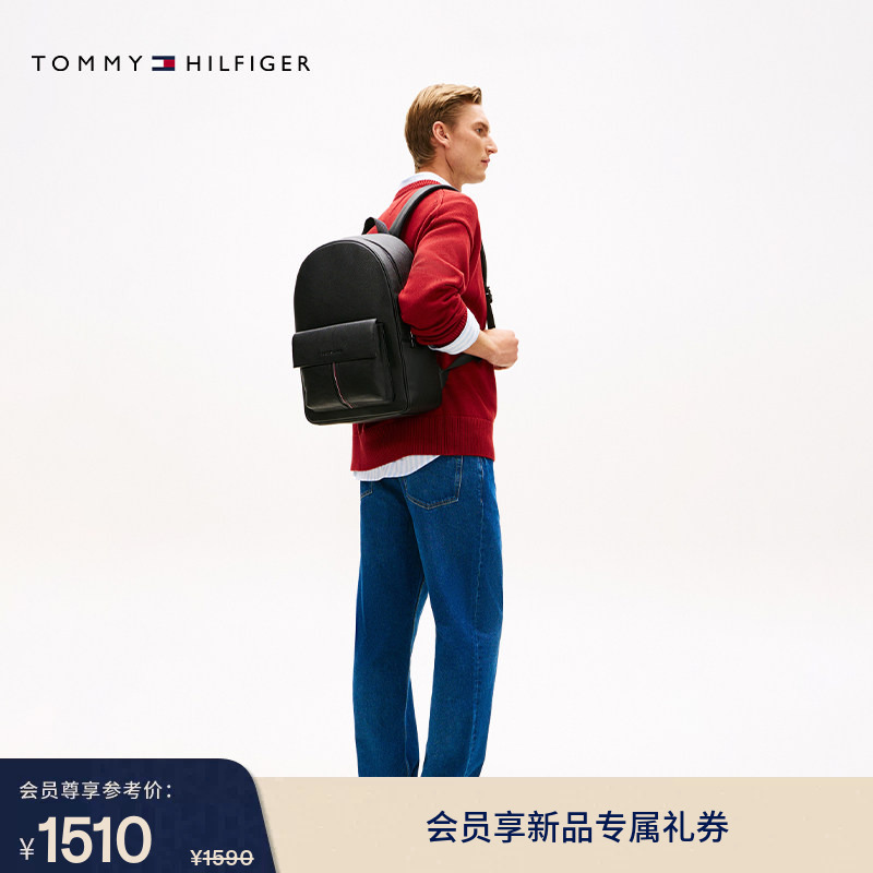 [Gift] Tommy26 Spring and Summer New Men's Casual Work Clothing Portable Letter-Print Large-Capacity Backpack