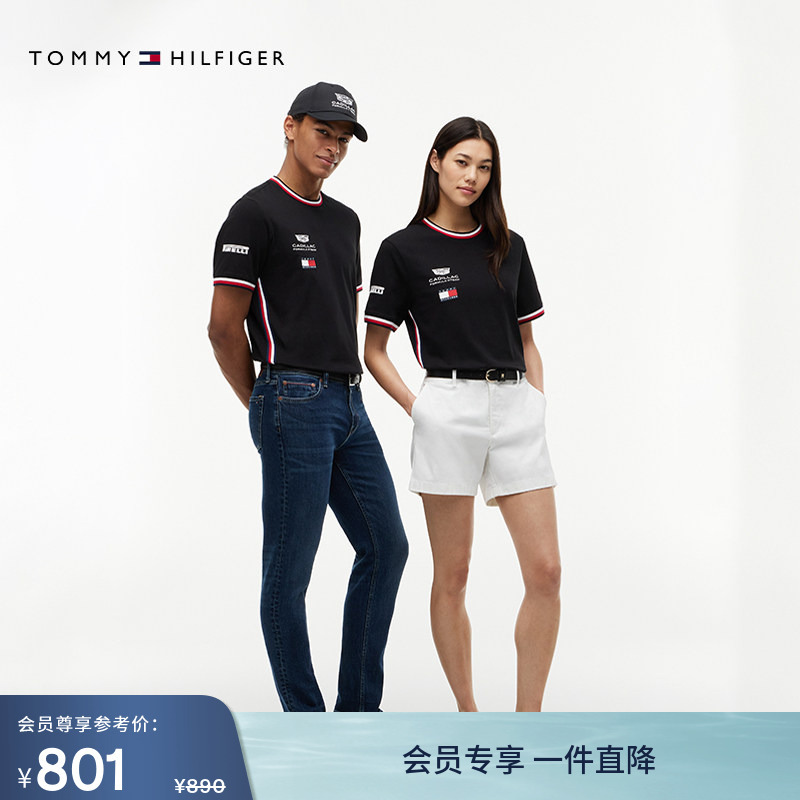 [Cadillac F1] ® Collaboration Replica Series】Tommy26 Summer Men's Driver's Edition Racing Style T-Shirt with Trimmed Edges