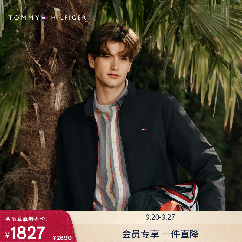 [Harrington] Tommy26 Autumn and Winter Men's Business Casual Work Clothing Double Zipper Executive Cotton Jacket