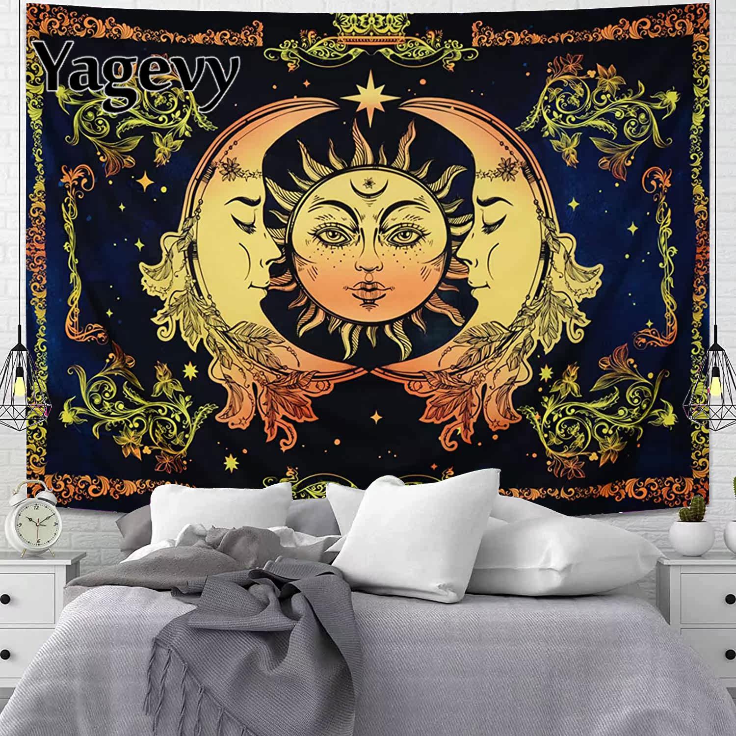 товар из китая 太阳民族风挂布印度曼陀罗东南亚家居布艺床单桌布壁挂曼达拉挂毯 Yagevy