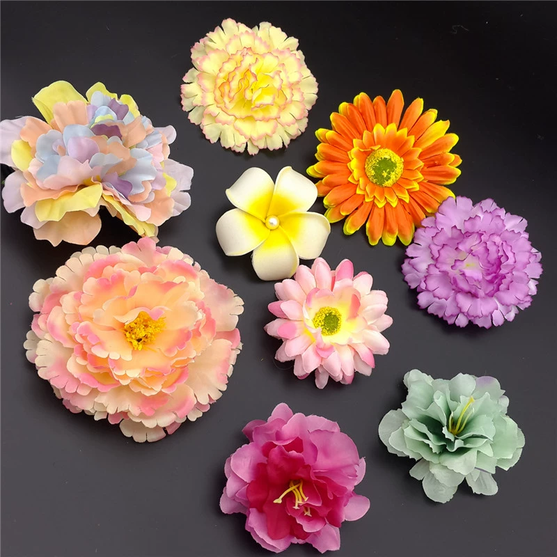 Hàn Quốc Frangipani Kẹp tóc bên clip Hoa mặt trời Dahlia Gerbera Head Hoa Phụ kiện tóc Hoa Peony Trâm Mũ - Trâm cài hoa cài áo