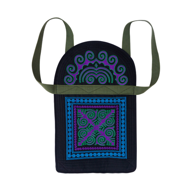Daliangshan Yi baby carrier ethnic style pattern embroidery toddler carrier ethnic handicraft children double shoulder strap