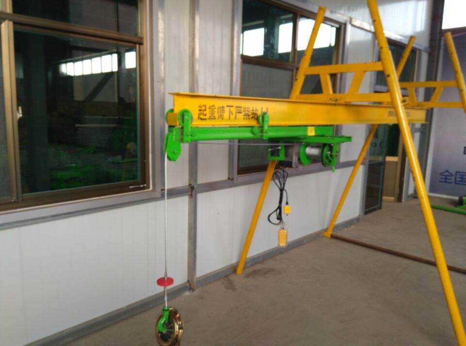 Straight-sliding small crane four-column indoor and outdoor crane building construction crane crane sand machine track straight-in type