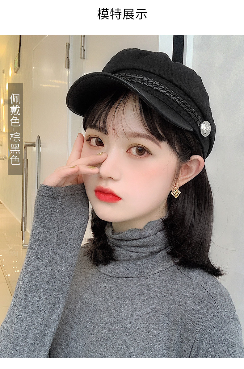精品熱銷 假髪女短髪帽子假髪一體女時尚海軍帽直髪圓臉自然波波頭套式 Pa 樂木 Yahoo奇摩拍賣