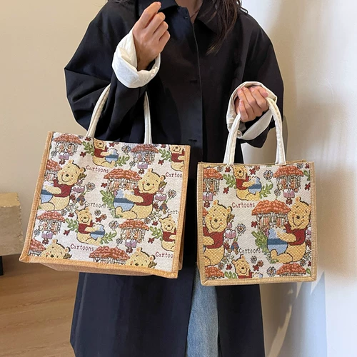 Шоппер, вместительная и большая брендовая льняная сумка, коллекция 2023