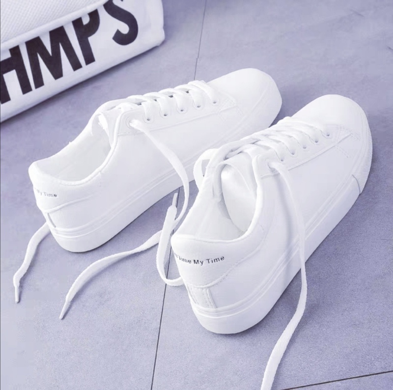 White Sneakers for Women to Wear with Jeans, Flat-Soled, Pebbled Pattern, Suitable for Spring and Autumn, Can Be Paired with Skirts, Student Sports Casual Shoes