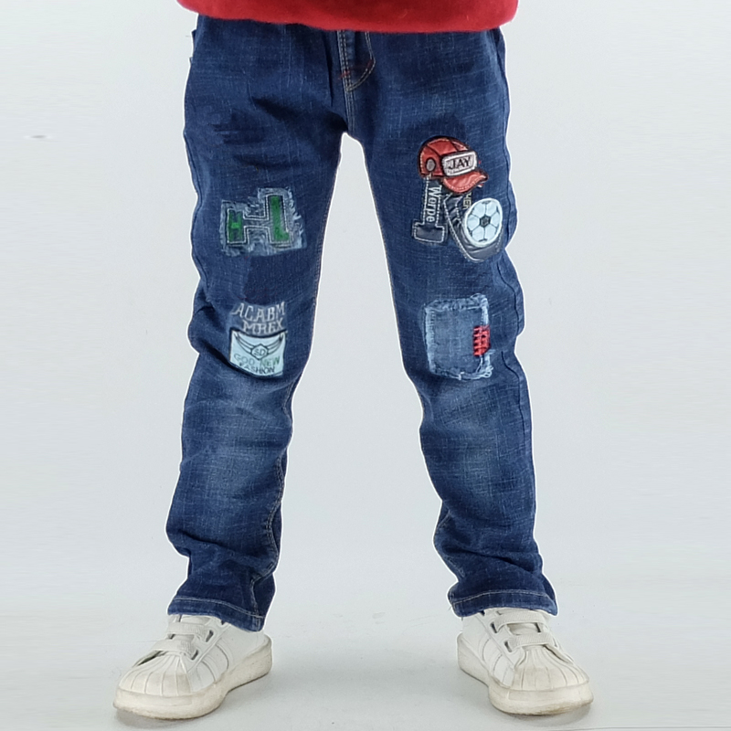 Childrens Jeans 2019 mùa xuân và mùa thu mới Childrens Quần Trong quần Big Kids Version Hàn Quốc nam Quần Casual Tide.