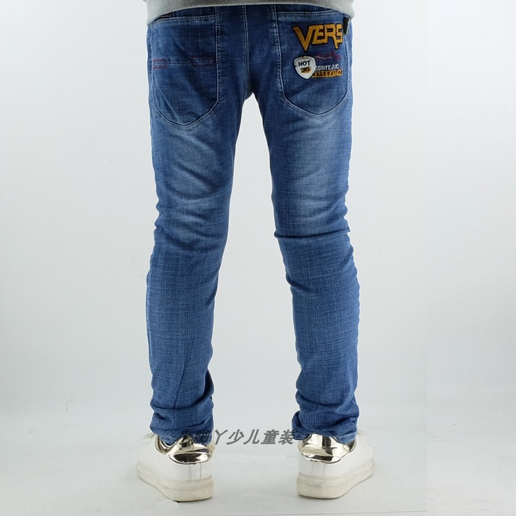 Childrens Jeans 2019 mùa xuân và mùa thu mới Childrens Quần Trong quần Big Kids Version Hàn Quốc nam Quần Casual Tide.