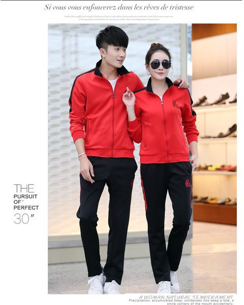 Bộ đồ thể thao nam mùa xuân và mùa thu đôi thanh niên nữ chạy bộ quần áo thể thao quần áo len giản dị hai mảnh mùa thu - Thể thao sau bộ nỉ nam adidas