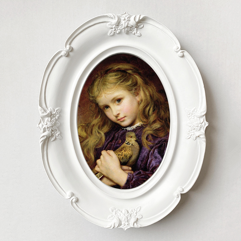 Creative European and American Style White Wedding Photo Resin Combination Photo Frame Display Stand Wall Hanging Resin Picture Frame Ornament