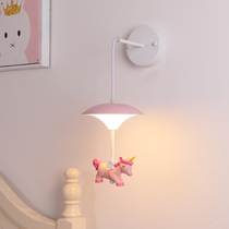 Childrens room bedroom bedside wall lamp creative Angel Pony cartoon modern minimalist Nordic creative girl lighting