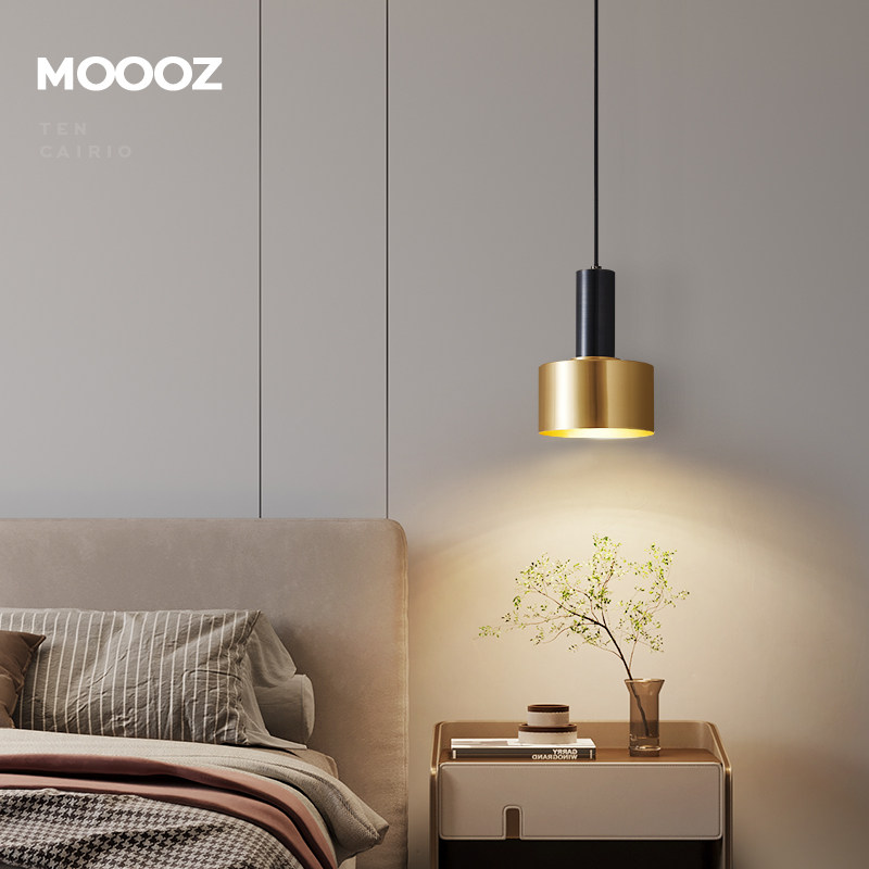 Light Extravagant Bedroom Full Copper Headboard Pendant Lamp Nordic Modern Minimalist Personality Creative Single Head Ins Nets Red Book House Lamps