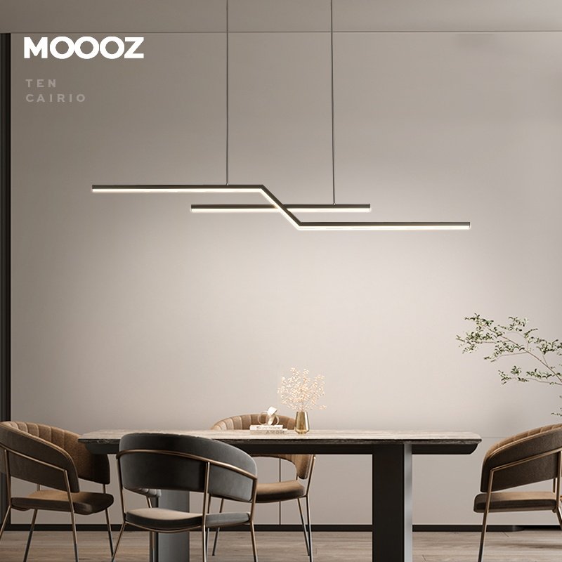 Dining Hall Chandeliers Modern Simplicity About 2022 New Designers Creative Nordic Personality Strip Bar Table Lamps