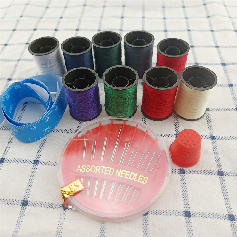 Home Portable Needle Wire Box Paper Ruler Thimble Suit Cross Stitch Sewing Tool Mini Containing Suit Needle thread Package