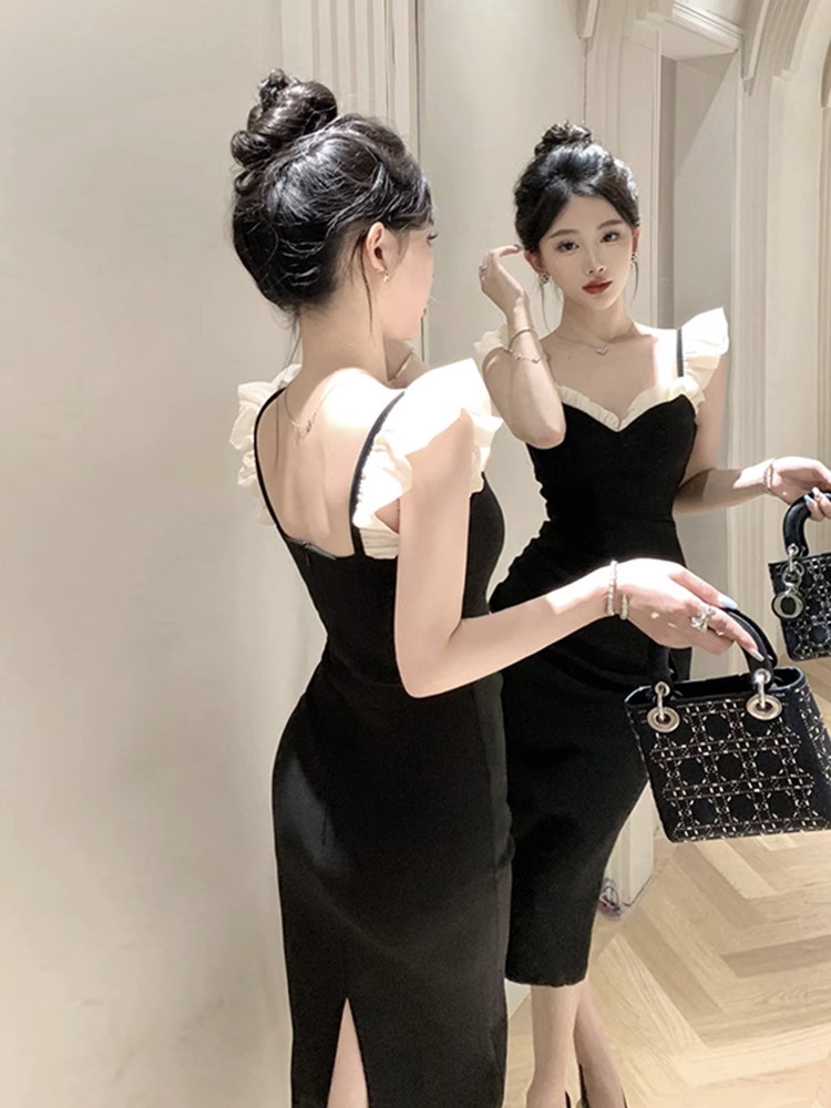 Elite long skirt, fitted autumn evening dress, lifting effect