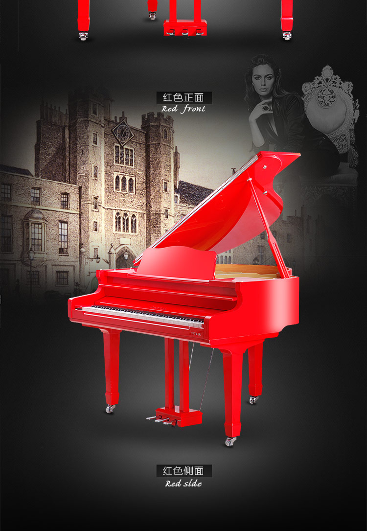 SPYKER British Spyker Grand Piano New Electric Piano 88 Key Hammer Piano Đen và Trắng Đỏ HD-W136 - dương cầm giá đàn piano điện
