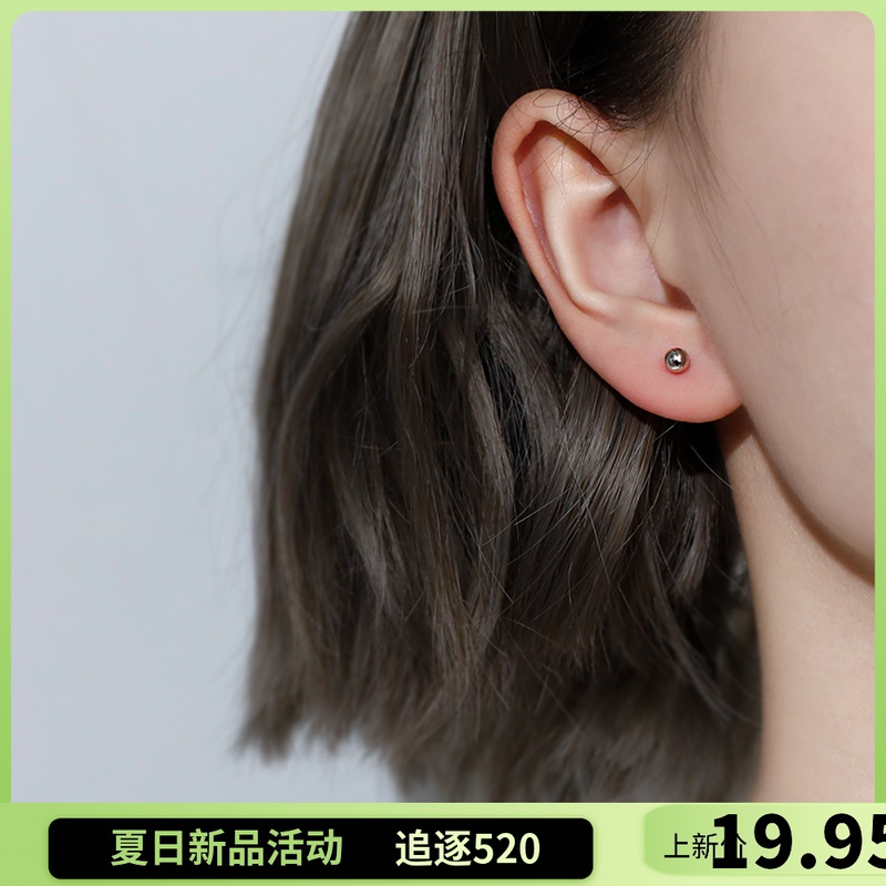 925 pure silver earshot female sleeping without picking up the ear-hole ear decoration small and delicate earbone earrings 2021 New wave