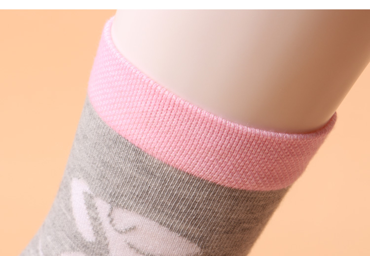 Vớ cotton nữ ống 5 đôi mùa thu và mùa đông dày vớ cotton ấm eo cao Quần tất nữ khử mùi không thể mua được bóng - Vớ sợi tre tất cao cổ