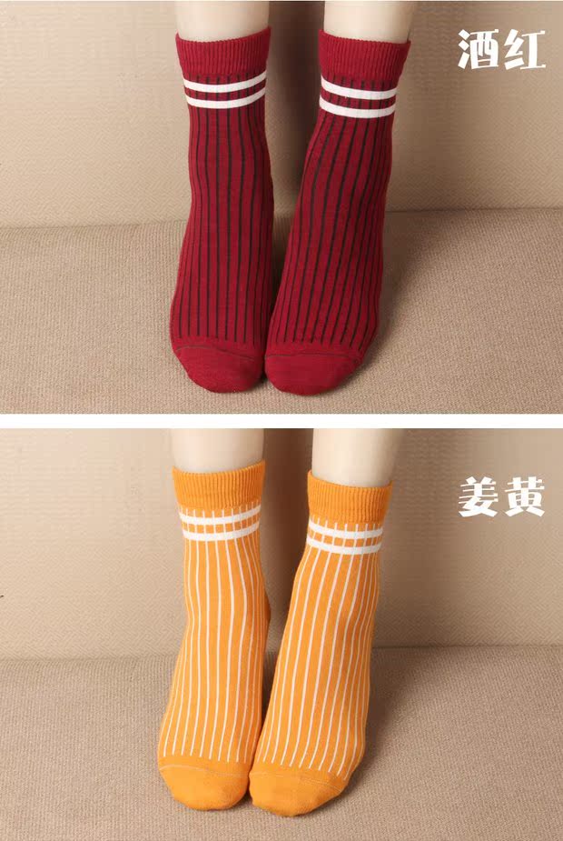 Vớ nữ bằng vải cotton mùa thu và mùa đông trong ống cotton vớ khử mùi cotton thể thao thoáng khí tất nữ trong đoạn văn dài của phụ nữ tất cổ ngắn