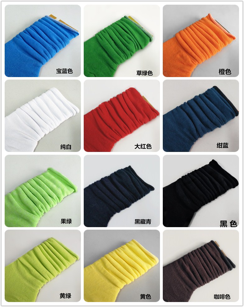 Vớ cotton nguyên chất Mùa xuân và mùa thu kẹo màu xoăn dài vớ nữ bốn mùa vớ ống Nhật Bản tất nữ