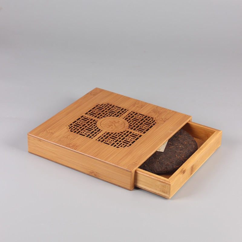 Special Price Clear Bin Pu-erh Tea Cake Box Solid Wood Drawer Tea Cake Box Tea Dish Open Tea Tray Bamboo Split Tea Tray Tea Knife