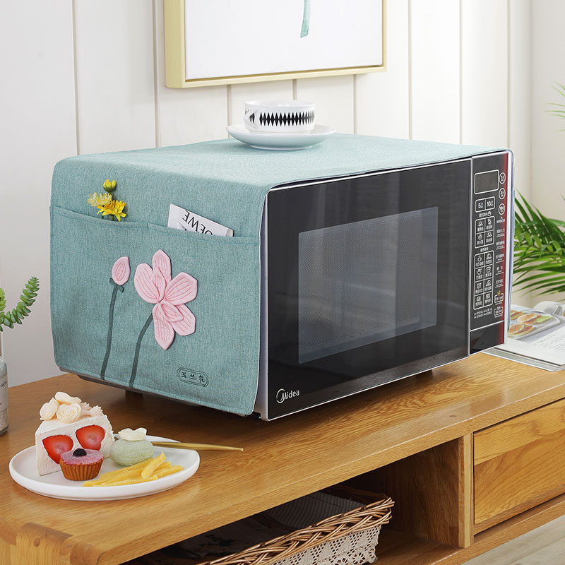 Microwave Cover Scarves Cotton Linen Cloth Art Geb Waterproof Oil Shield Universal Oven Hood Beauty Gransee Dust Cover