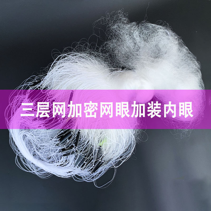 Fish Nets Glued Nets Three Layers Fishing Nets Nets Nets Fishing Nets Imported White Silk 1 Finger Crucian Fish Small White Strips Encrypted Intranet