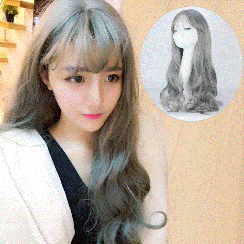 女生长卷发网红可爱大波浪空气薄刘海中长发蓬松自然发套假发