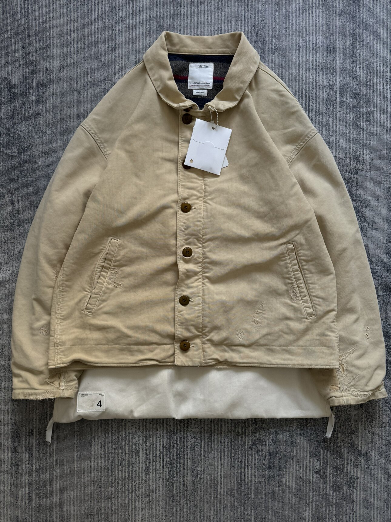 VISVIM 22AW PURSER DECK JKT 夾克ivory四碼黃金碼