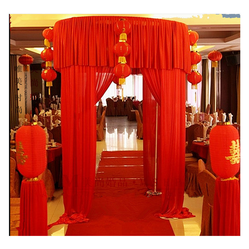 New wedding prop Chinese style large red four-corner pavilion Festive Pavilion Wedding Ceremony Pavilion shelf Princess Hui May Flower Pavilion