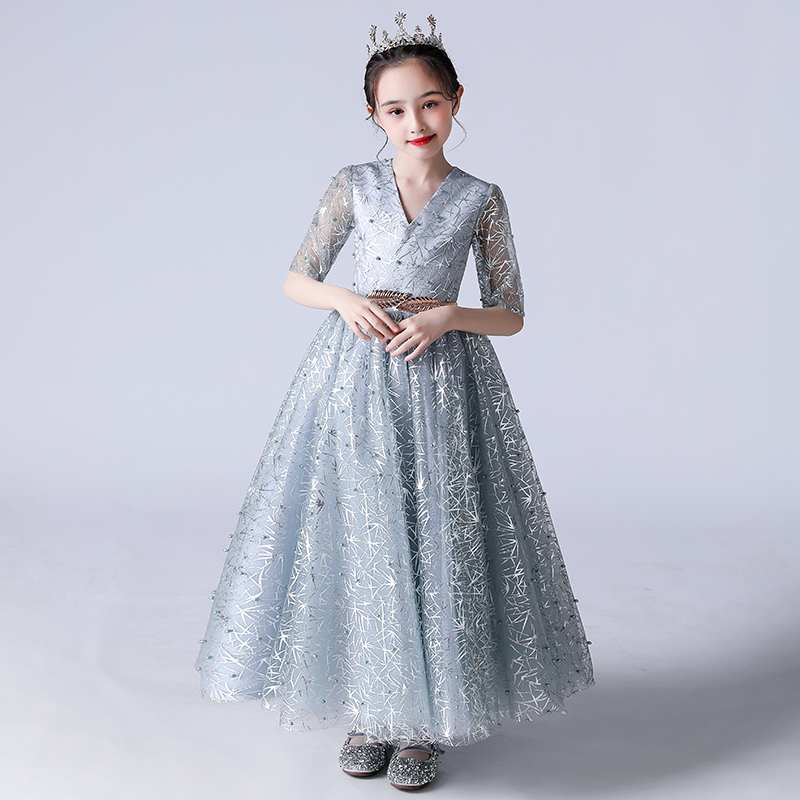 Children's dress princess dress Western style wedding dress flower girl wedding little girl fluffy girl birthday party dress