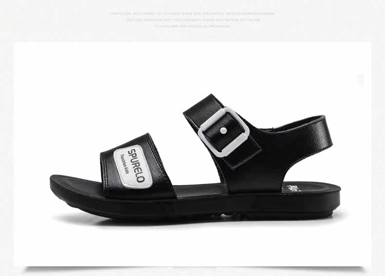 Sandales enfants en cuir de vache fendu orteil pour été - Ref 1053462 Image 27