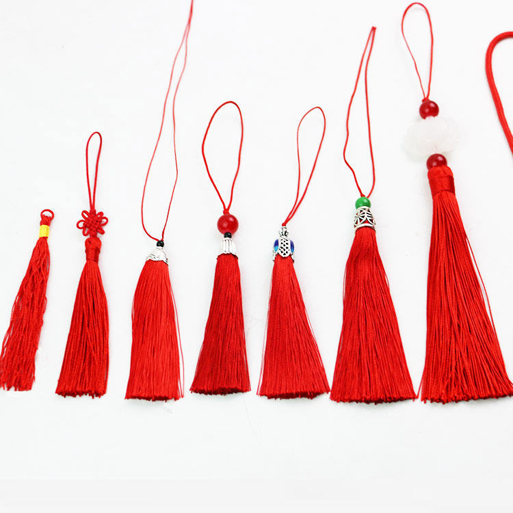 10 Pack Chinese Knot Tassel Lanyard Small Tassel DIY Short Tassel Chinese Knot Accessories Short Spike Accessories