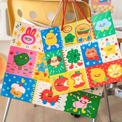 Cartoon Cute Gift Bag ins Graffiti Style Satchel Paper Bag Kidsren's Birthday Gift Packaging Large Bag