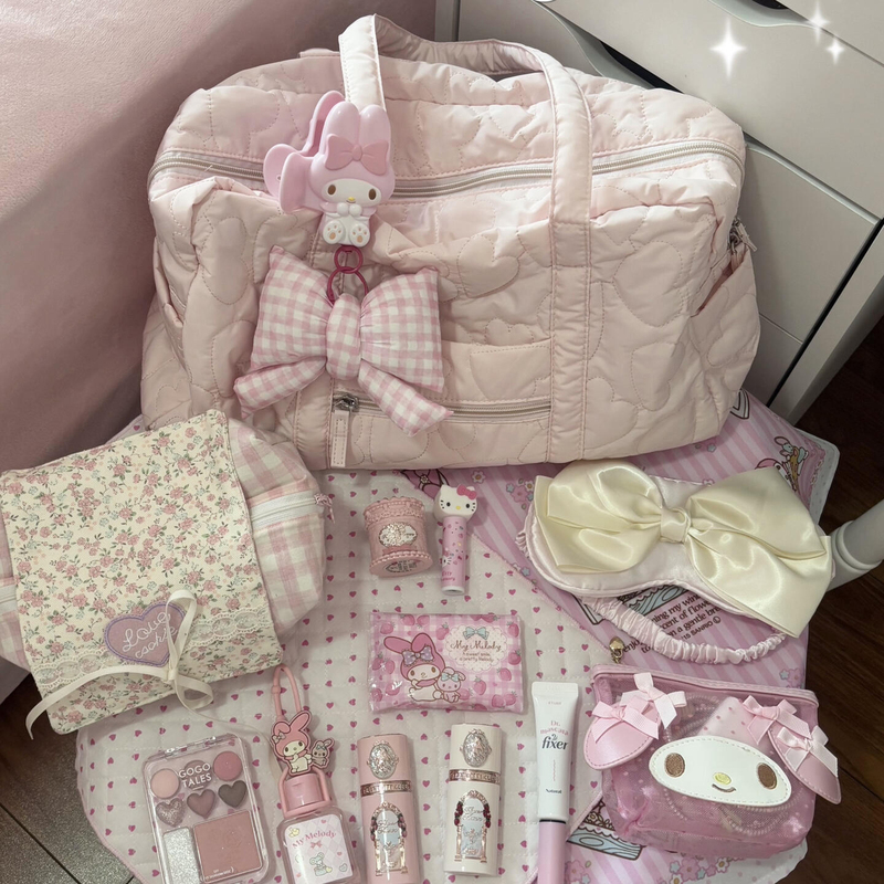 Portable Short-Distance Travel Bag for Women, Lightweight Large-Capacity Bag, Cute Luggage Bag, Outing Handbag, Makeup Storage Bag Portable Short-Distance Travel Bag for Women, Lightweight Large-Capacity Bag, Cute Luggage Bag, Outing Handbag, Makeup Storage Bag