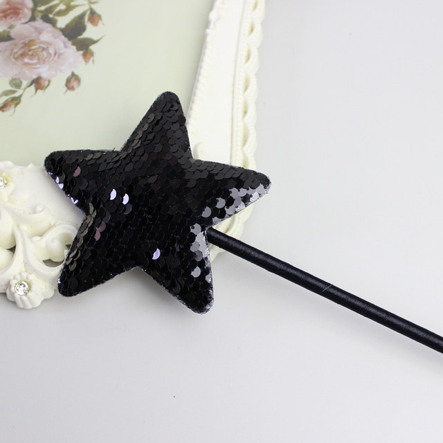 10.5cm sequined star stick prom ການປະຕິບັດຂອງເດັກນ້ອຍດອກຍິງ fairy stick ຂອງຄວາມຍາວປາ magic cane