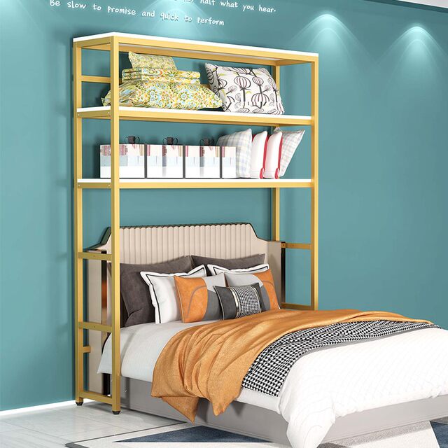 Home textile store shelf display rack wedding store bedding rack four-piece quilt display rack fabric rack