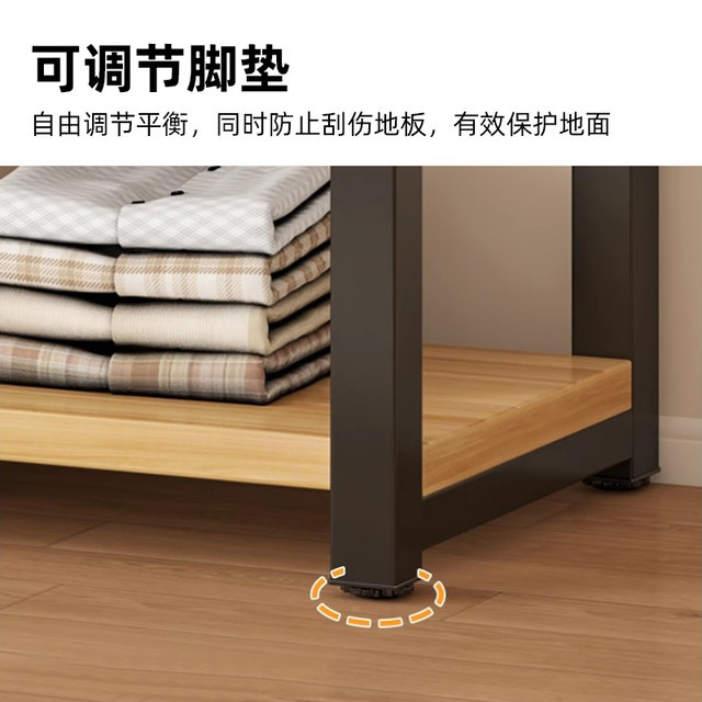 Open wardrobe walk-in closet shelf bedroom floor-standing clothes hanger dust-proof combination rack simple coat rack