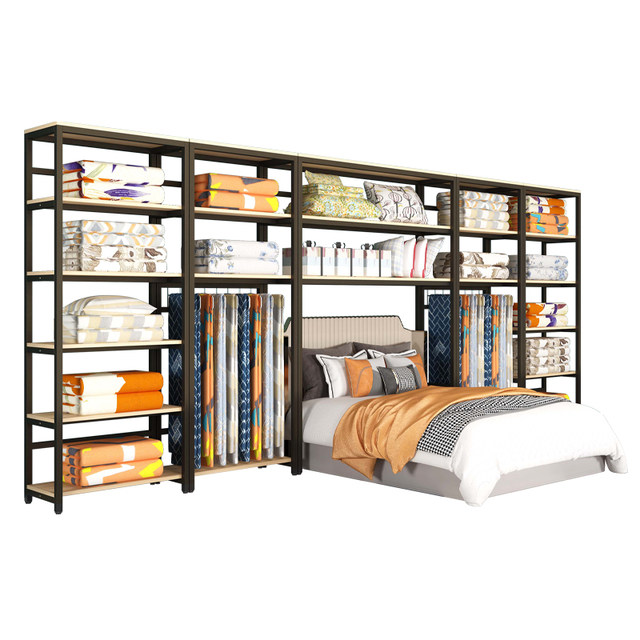 Home Textile Store Shelf Display Rack Wedding Shop Supplies Display Rack Fabric Hanger Quilt Pillow Bedding Display Rack