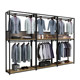 Clothing store display rack, clothing store, adjustable double-layer floor-standing clothes rack, men's and women's clothing store shelf display rack